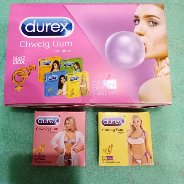 Durex Chewing Gum & Bubblegum Longtime Mint Flavoured for Male & Female